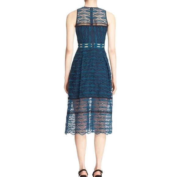 JONATHAN SIMKHAI Illusion Cut-Out Embroidered Sleeveless Midi Dress with Pockets - Picture 2 of 13